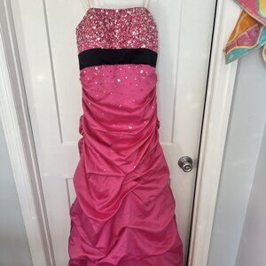 Blondie Nites Pink Embellished Strapless Gown – Worn Once